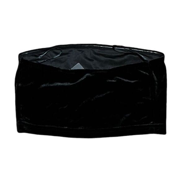 Kaylee Kollection Black Velour Strapless Crop Top, Size S, NWT - Picture 2 of 7